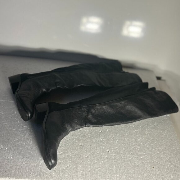 Lane Bryant SZ 7W  Letizia Black leather above knee boot Timeless Edgy Essential - Picture 8 of 10